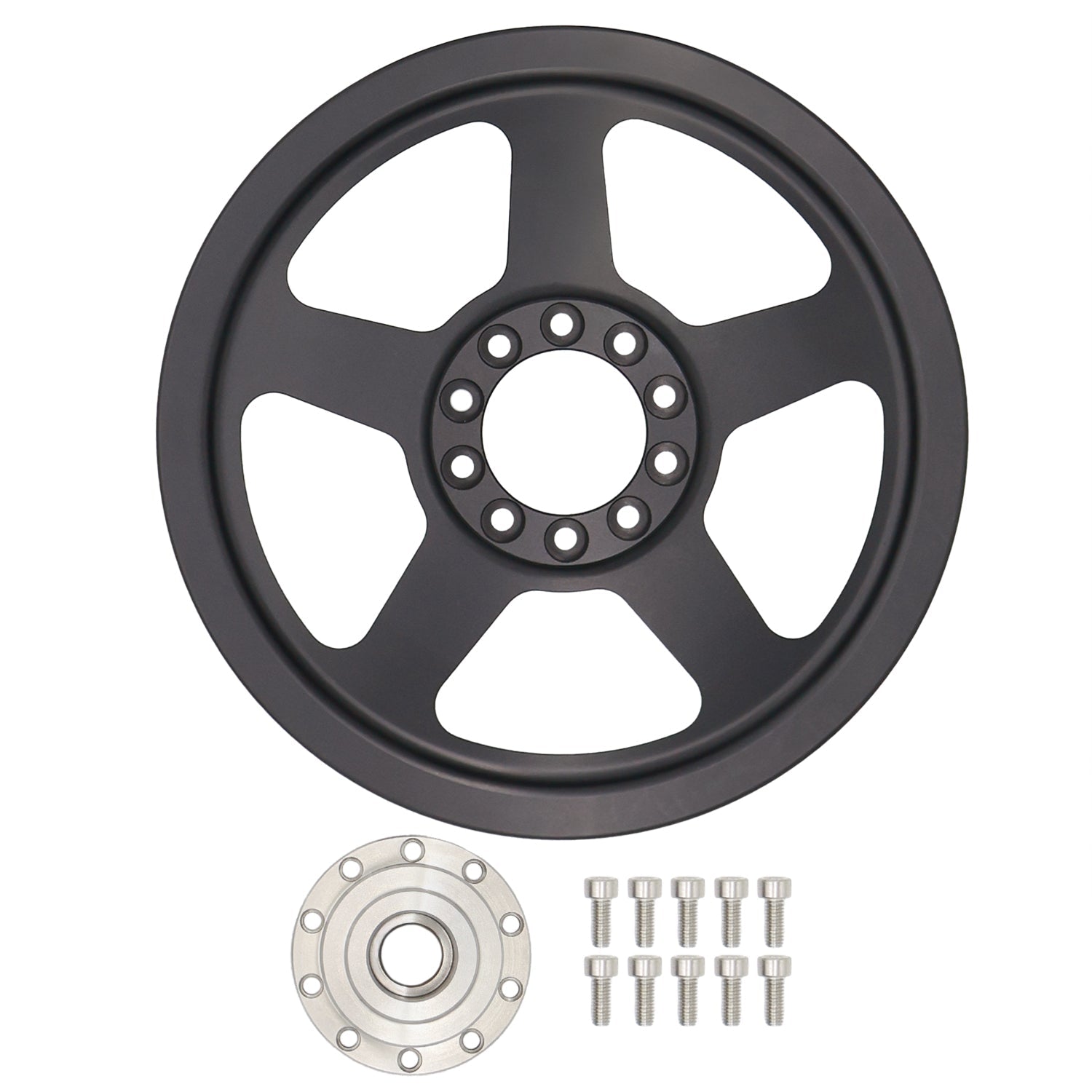 Billet Power Steering Pump Pulley and Hub for LS3 Camaro - ICT Billet PUL301-RB6-PS60