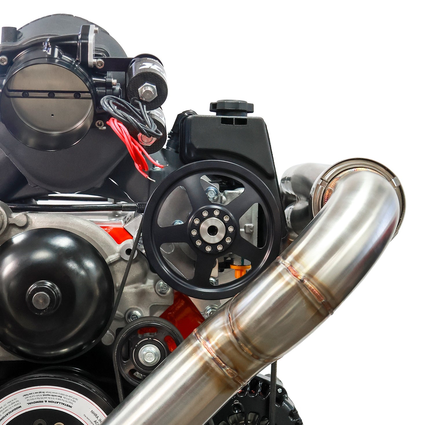 Billet Power Steering Pump Pulley and Hub for LS3 Camaro - ICT Billet PUL301-RB6-PS60