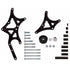 Black Cerakote LS Truck Alternator and Power Steering Kit Driver Side - ICT Billet 551519X-3B