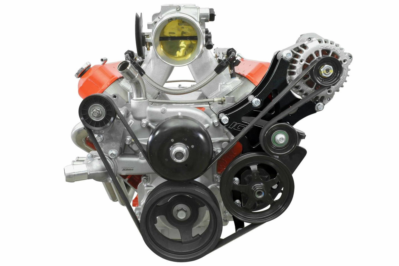 Black LS Truck Alternator and Power Steering Kit Driver Side 551519X-3 ...