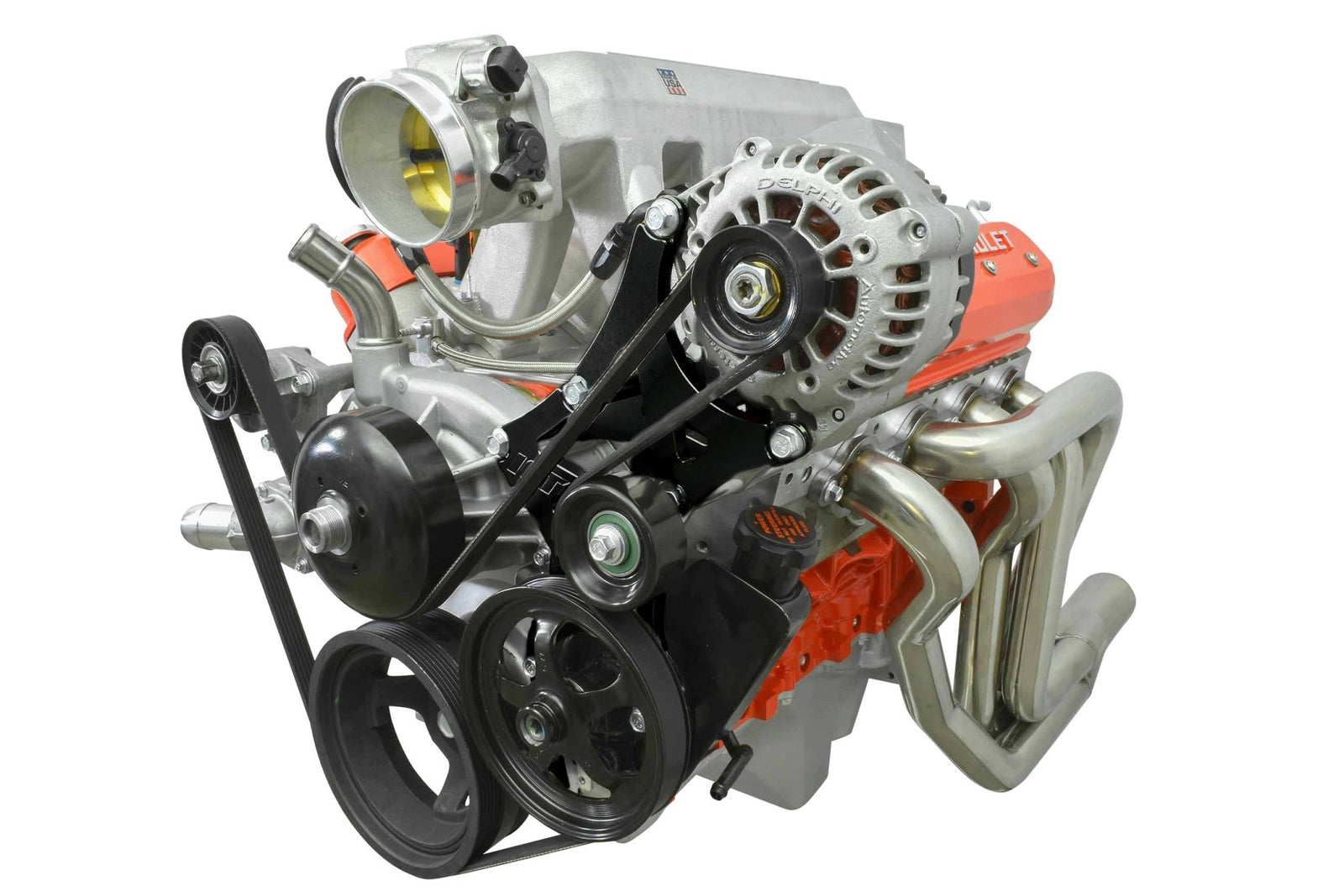 Black LS Truck Alternator and Power Steering Kit Driver Side 551519X-3 ...