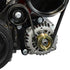 Black Cerakote LS1 Alternator Bracket Complete Idler Pulley Compatible with Camaro Factory LSX Billet - ICT Billet 551668-2B