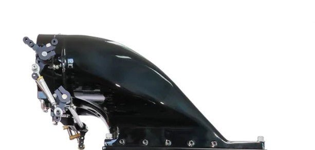 Blower Top w/ Progressive Triple Throttle Body 4 - 3/8" - ICT Billet EN-BAU3-438-partial-BLACK