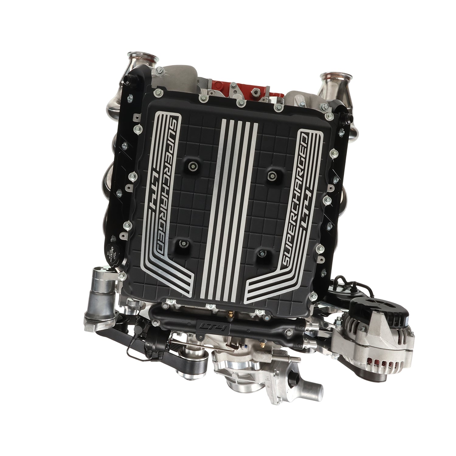 Corvette LT4 Supercharger to LS1 Cathedral Port Head Adapter Kit - ICT Billet INA - LS1 - LT - 10