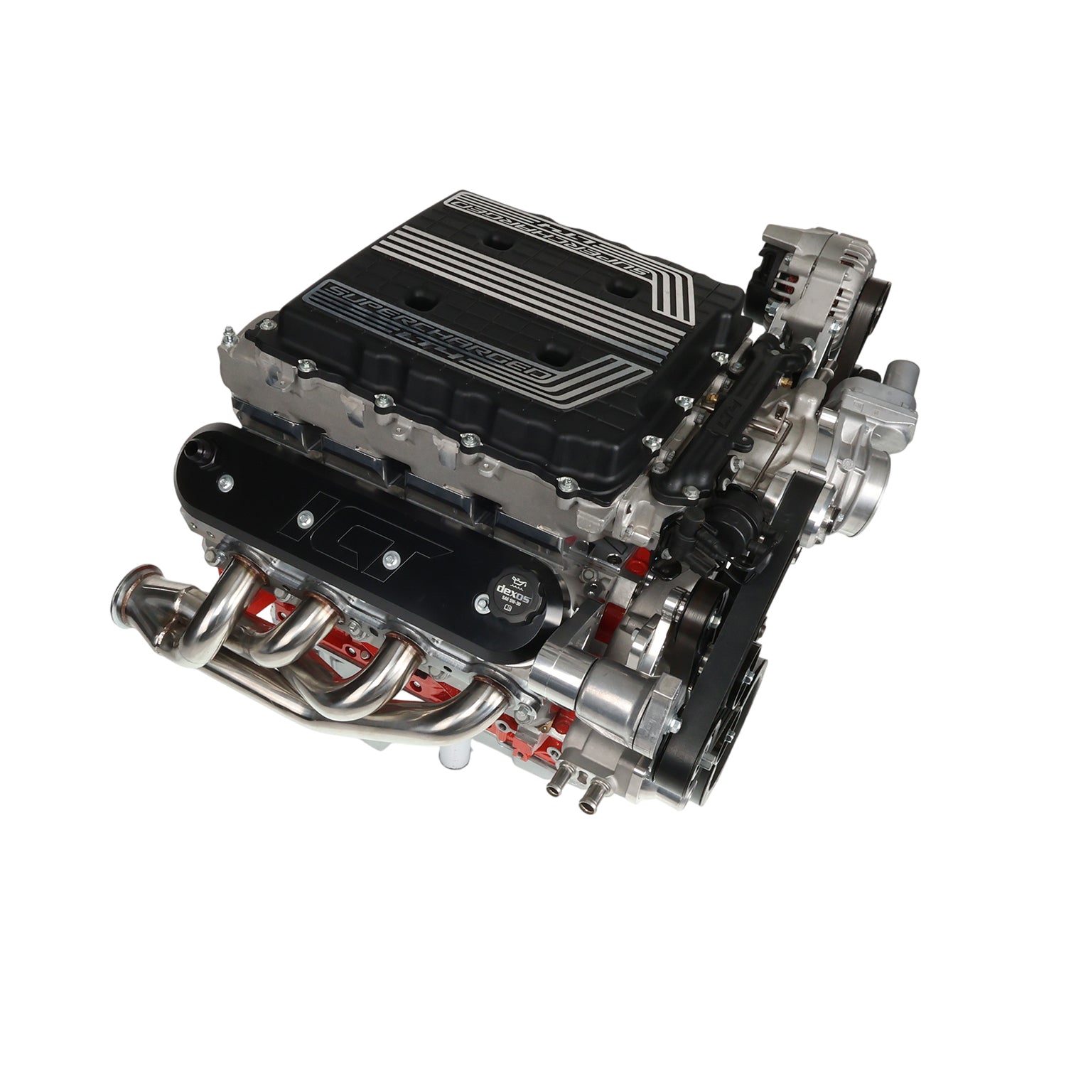 Corvette LT4 Supercharger to LS1 Cathedral Port Head Adapter Kit - ICT Billet INA - LS1 - LT - 10