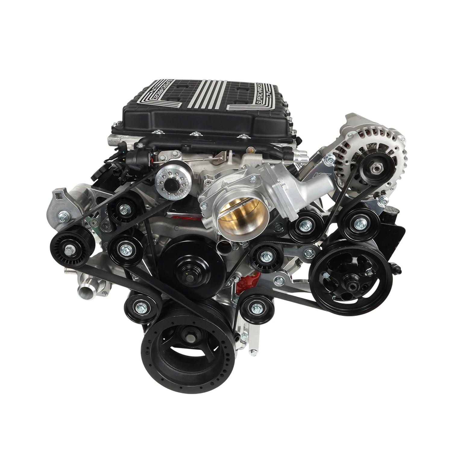 Corvette LT4 Supercharger to LS1 Cathedral Port Head Adapter Kit - ICT Billet INA - LS1 - LT - 10