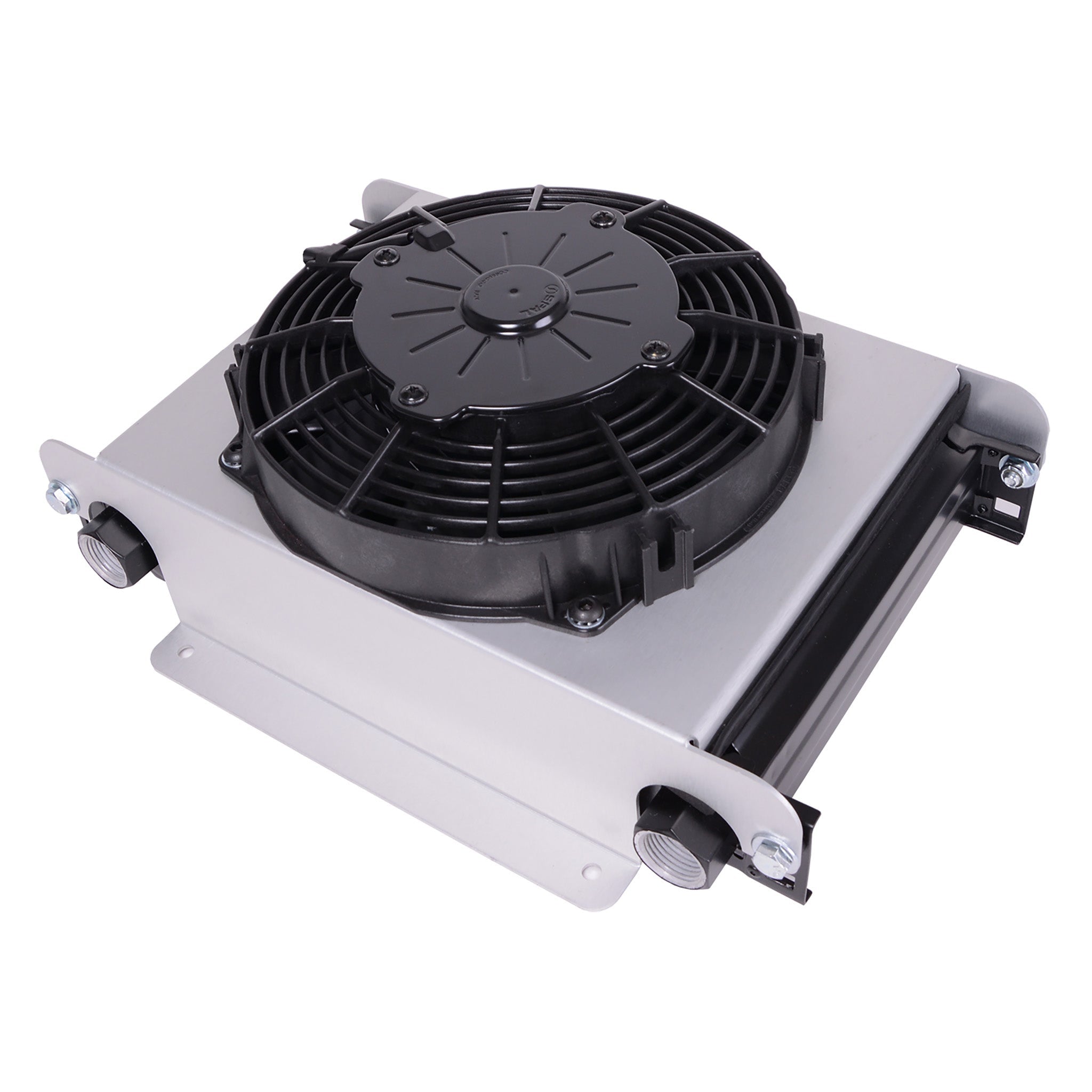 Derale Hyper-Cool Remote 6AN Transmission Cooler With Fan - ICT Billet DER-13760