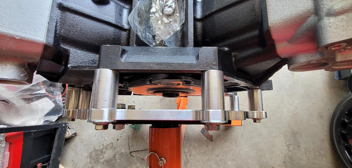 Engine Safe - Stand Adapter Plate Ford BBF SBF Modular Coyote Godzilla Trinity Boss Triton - ICT Billet 551869