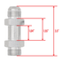 Extension 12AN flare to 12AN ORB Adapter Fitting - ICT Billet AN920-12-12XL