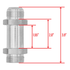 Extension 16AN flare to 16AN ORB Adapter Fitting - ICT Billet AN920-16-16XL