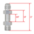 Extension 6AN flare to 6AN ORB Adapter Fitting - ICT Billet AN920-06-06XL