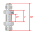 Extension 8AN flare to 8AN ORB Adapter Fitting - ICT Billet AN920-08-08XL