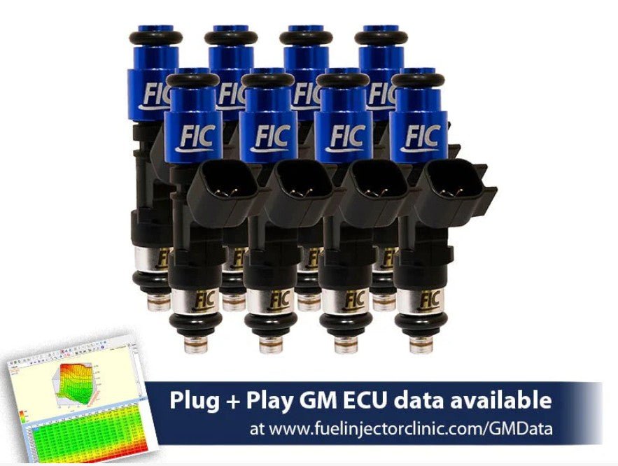 FIC Fuel Injector Clinic 365cc (40PPH) Injector Set for LS1 - ICT Billet FIC-IS301-0365H