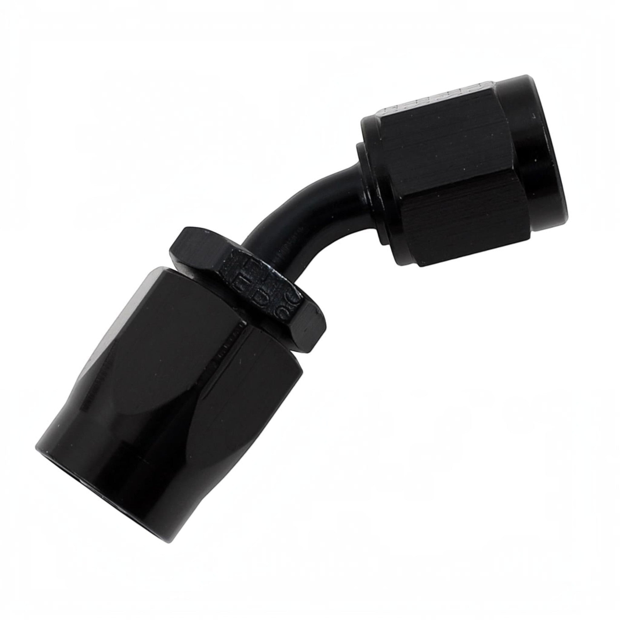 Fragola 16AN 45 Degree, Braided Hose End Black - ICT Billet FRA-224516-BL
