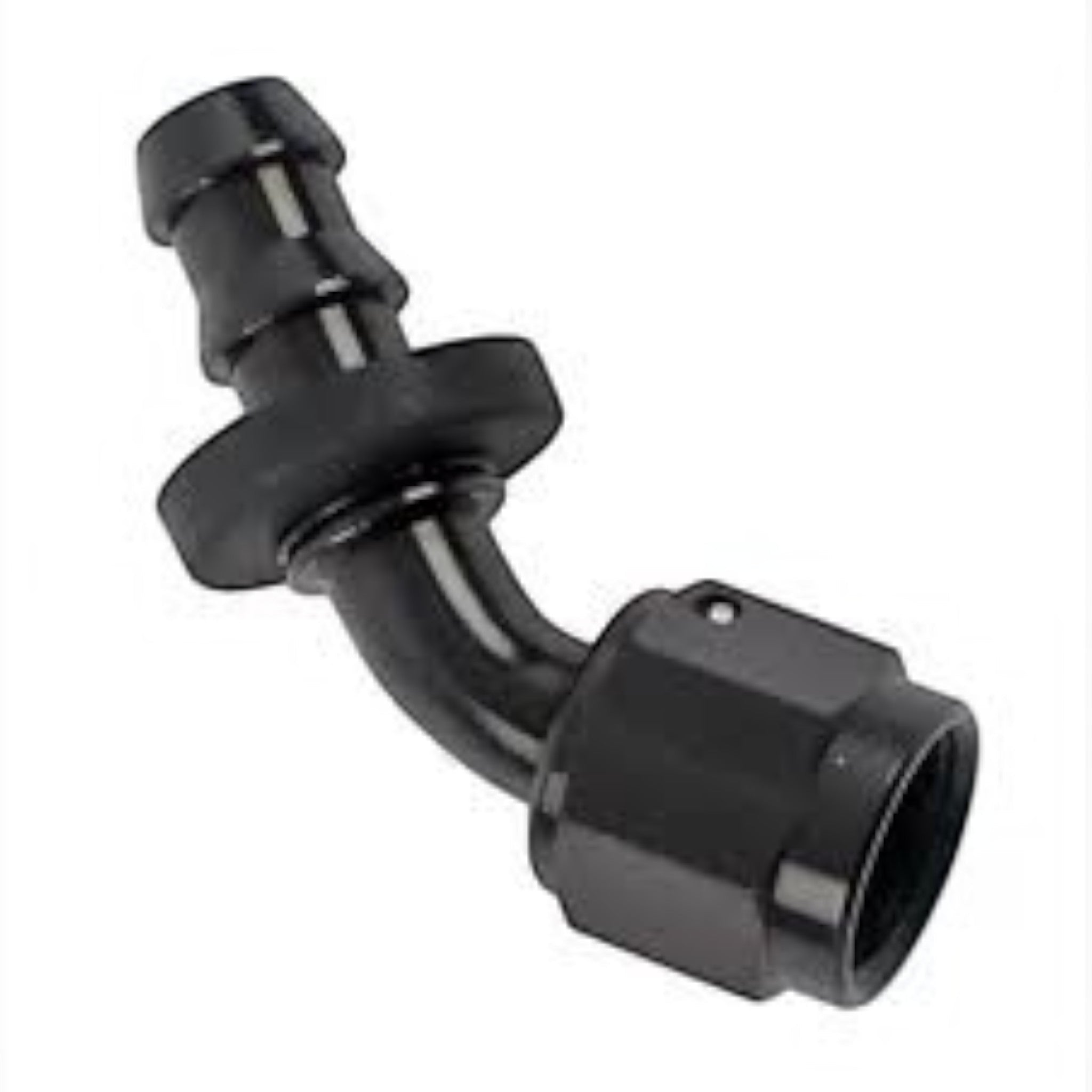 Fragola 6AN 45 Degree Push Lok Hose End Black - ICT Billet FRA-204506-BL