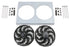 Frostbite - 73 - 87 C10 Dual Fan and Shroud Kit - ICT Billet HLY-FB522E