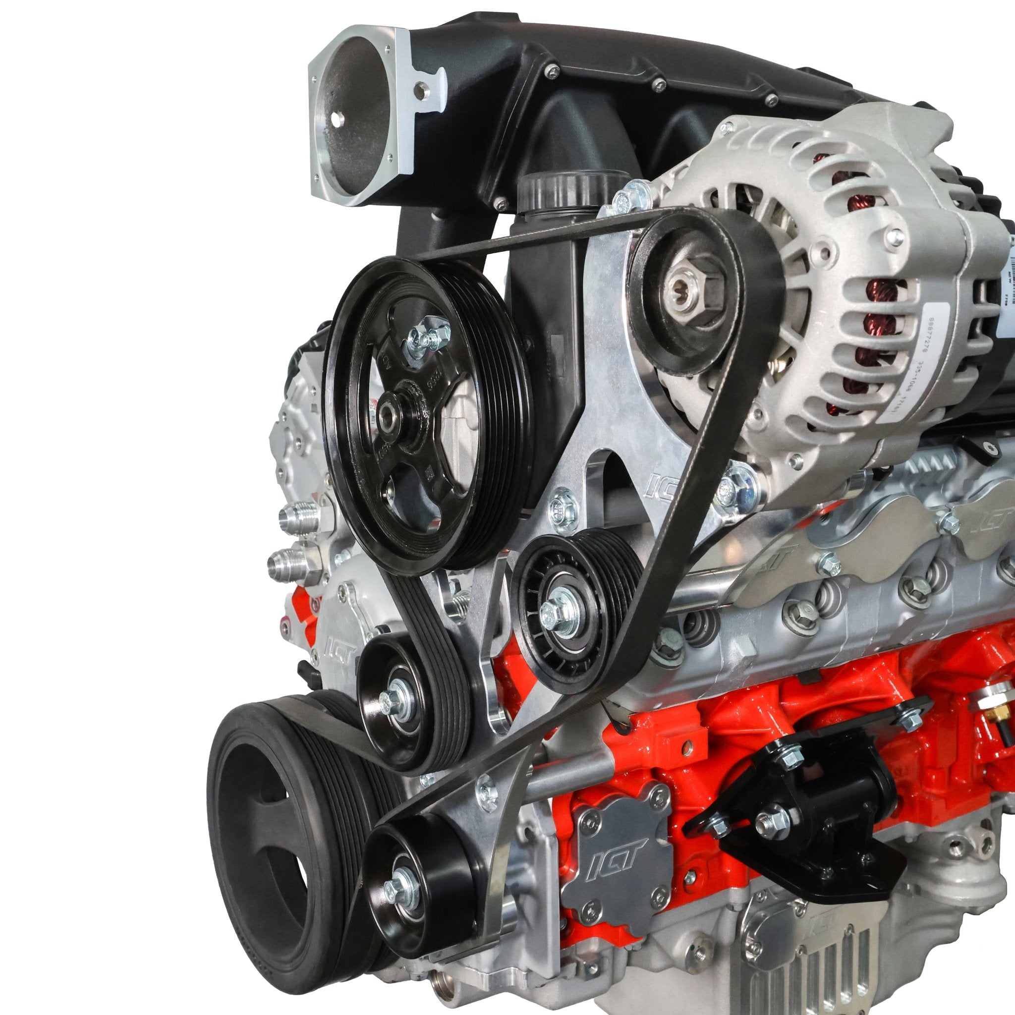 Gen V LT Camaro Electric Water Pump Alternator and Power Steering Bracket Kit - ICT Billet BKT - LT01 - E1 - 2