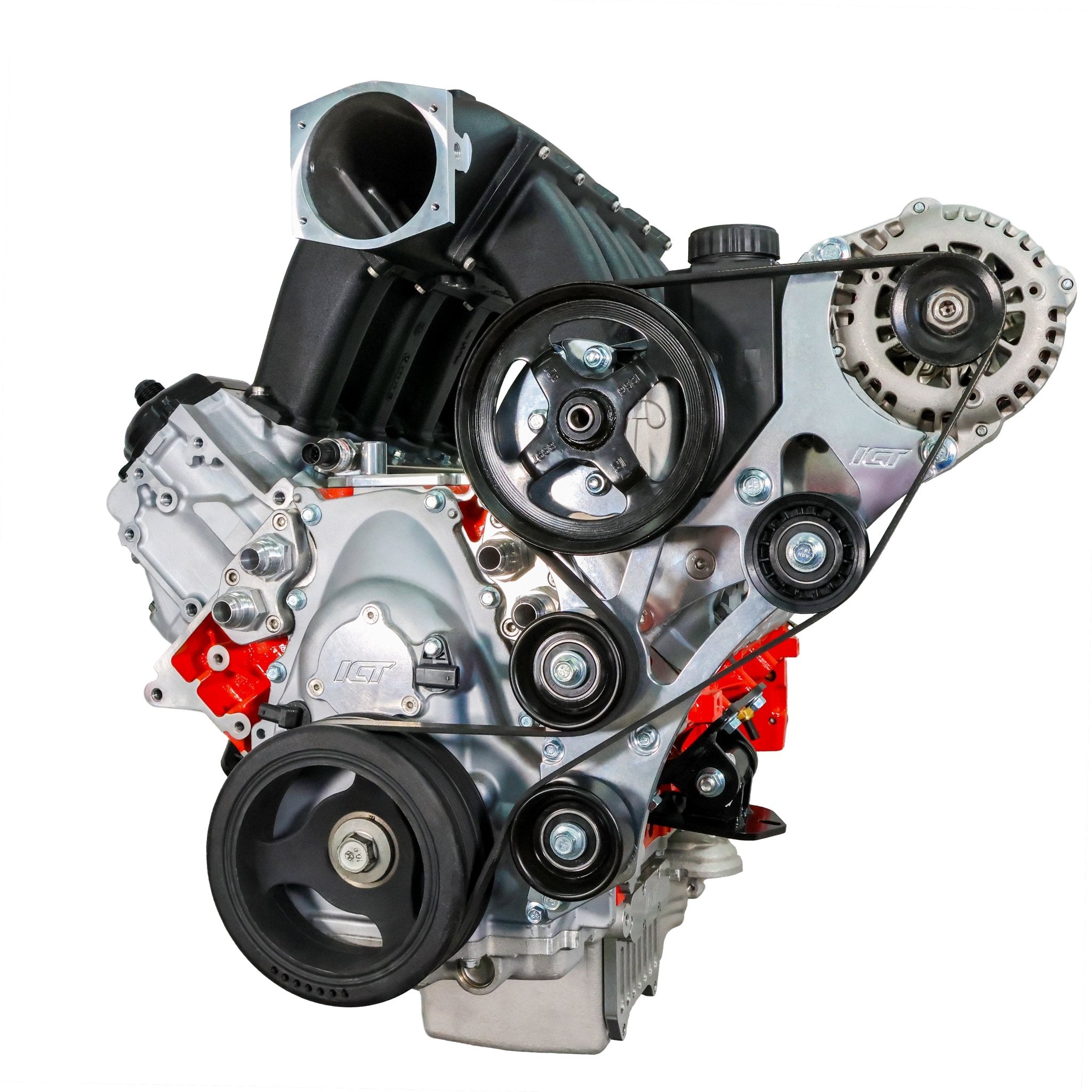 Gen V LT Camaro Electric Water Pump Alternator and Power Steering Bracket Kit - ICT Billet BKT - LT01 - E1 - 2