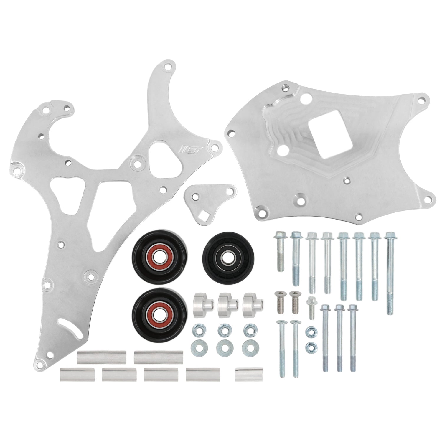 Gen V LT Camaro Electric Water Pump Alternator and Power Steering Bracket Kit - ICT Billet BKT - LT01 - E1 - 2