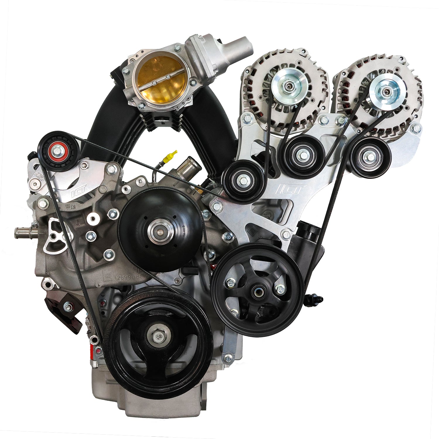 Gen V LT Truck Dual Alternator and Power Steering Bracket Kit - ICT Billet BKT - LT01 - 3DA