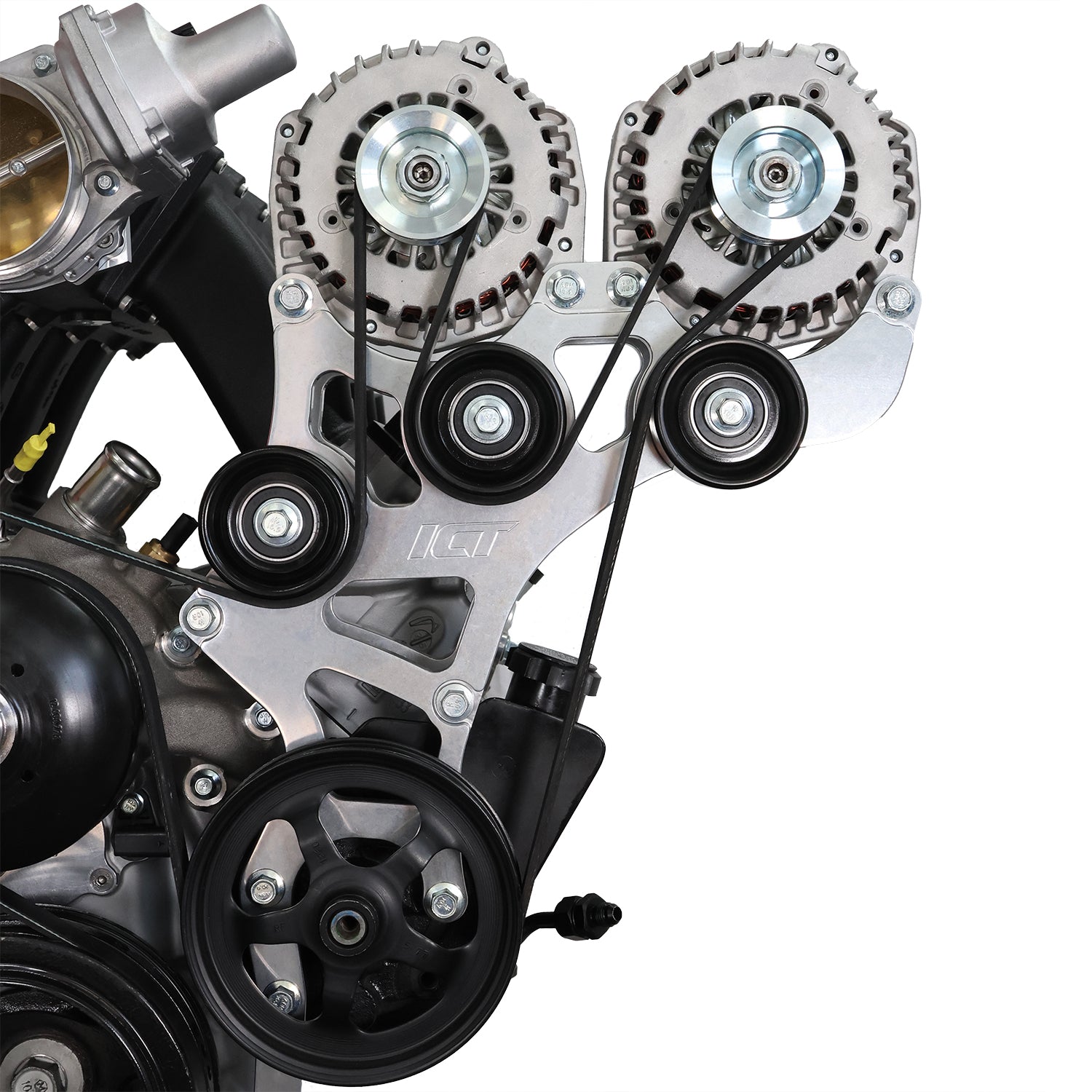 Gen V LT Truck Dual Alternator and Power Steering Bracket Kit - ICT Billet BKT - LT01 - 3DA