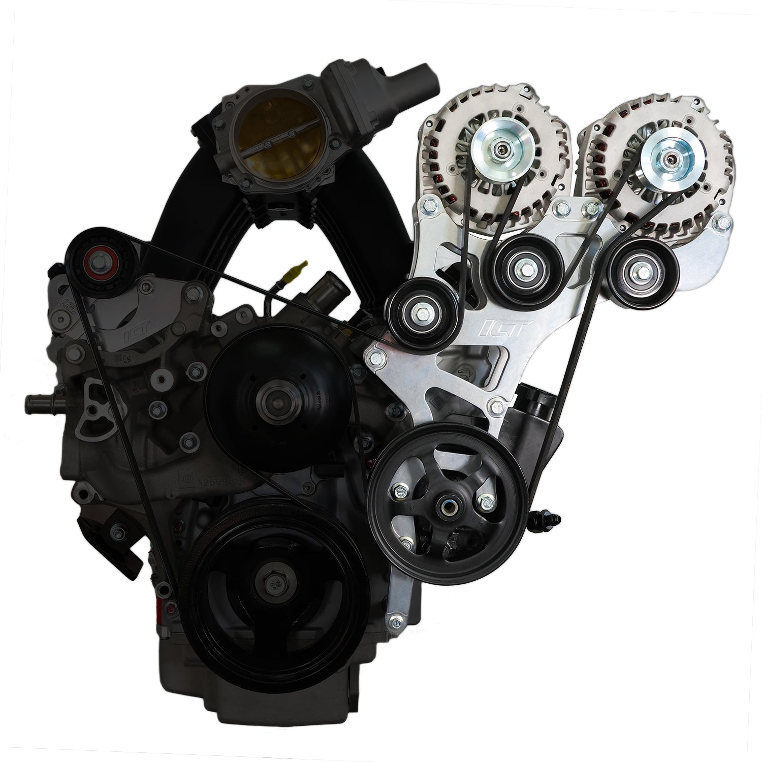 Gen V LT Truck Dual Alternator and Power Steering Bracket Kit - ICT Billet BKT - LT01 - 3DA