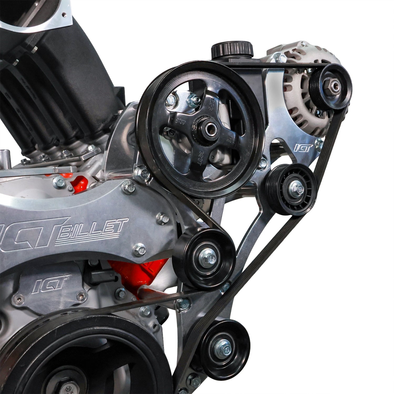 Gen V LT Truck Electric Water Pump Alternator and Power Steering Bracket Kit - ICT Billet BKT - LT01 - E1 - 3