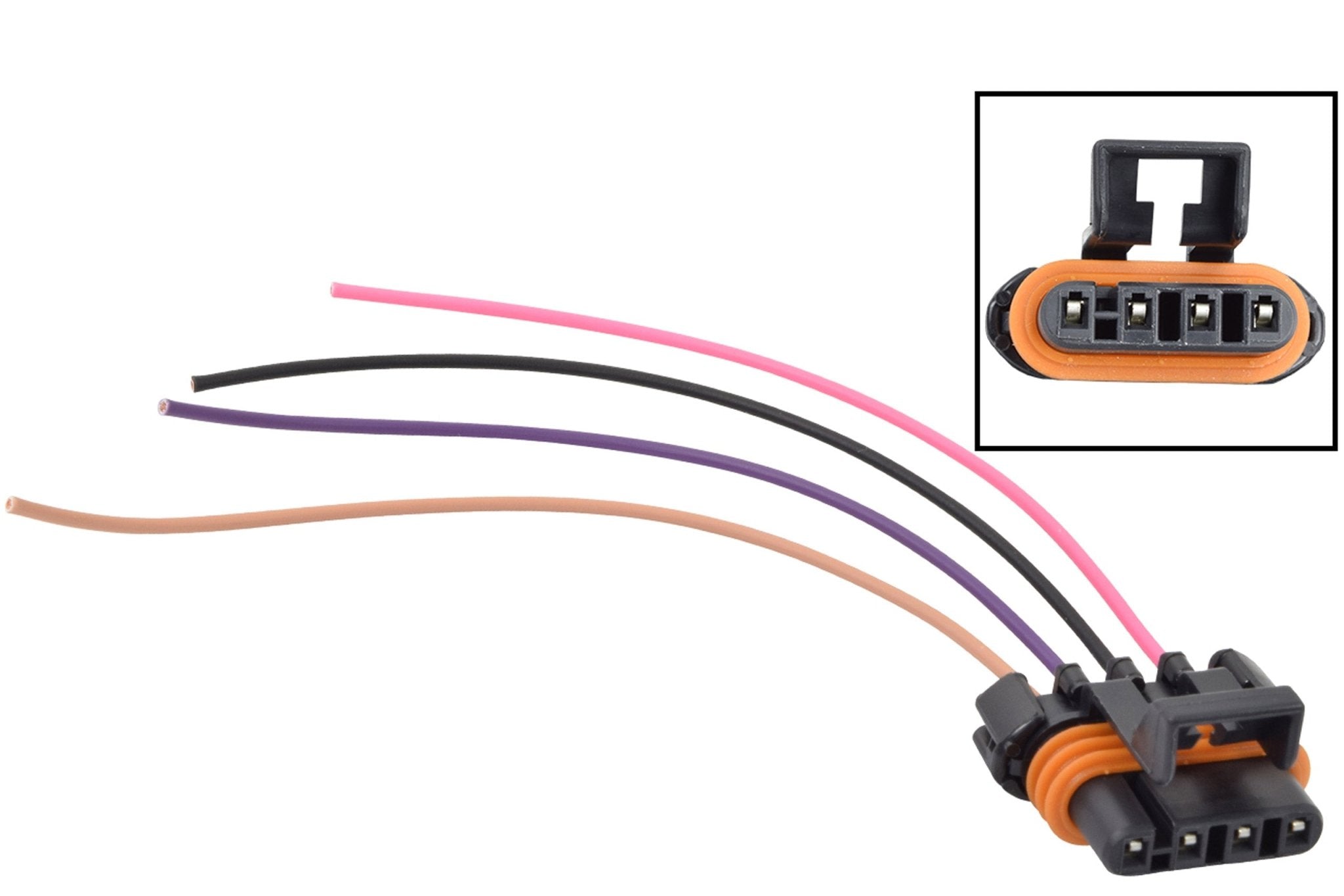O2 Sensor Connector Cap GM LS O2 Oxygen Sensor Flat 4-Wire Female Harness Connector Plug ...