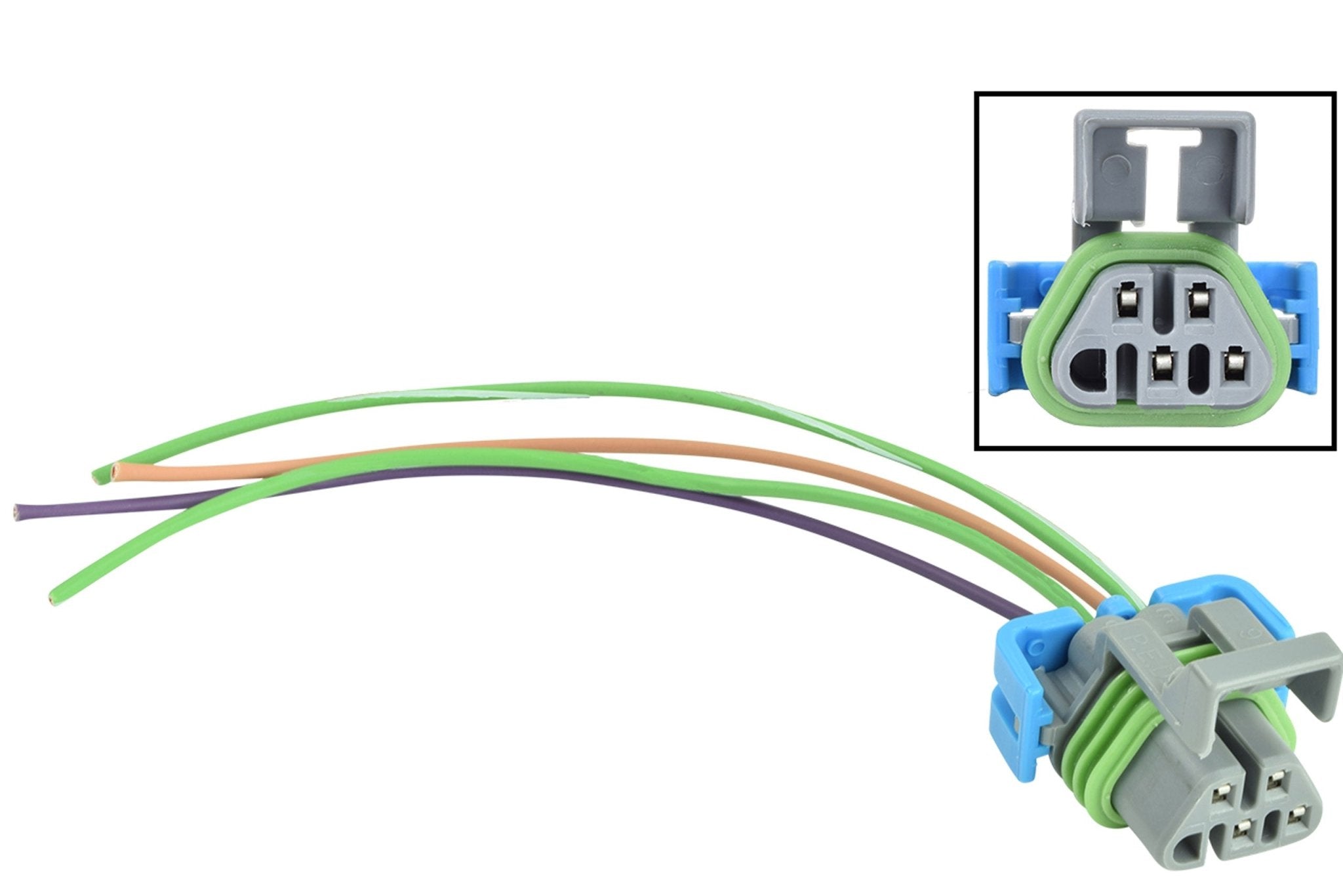 Round O2 Sensor Plug GM LS O2 Oxygen Sensor Trapezoid Female Wire Connector Plug Pigtail ...