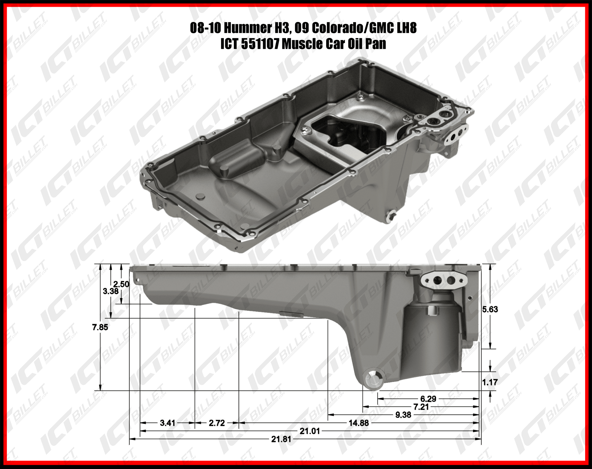 GM LS Swap Muscle Car Oil Pan - ICT Billet 551107