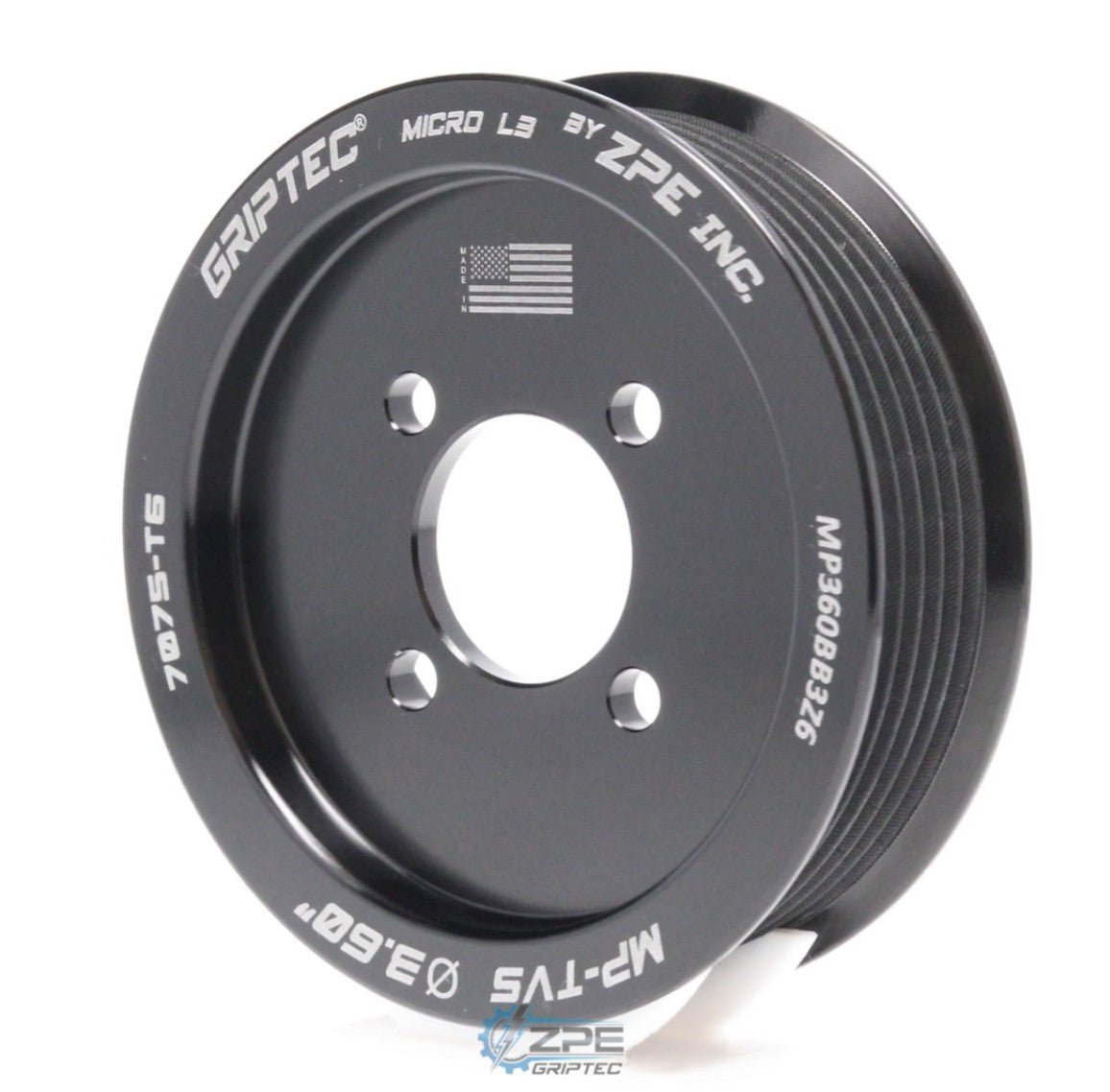 Griptec 6 Rib 3.60 Pulley for Magnuson 2300 - ICT Billet ZPE-MP360BB3Z6