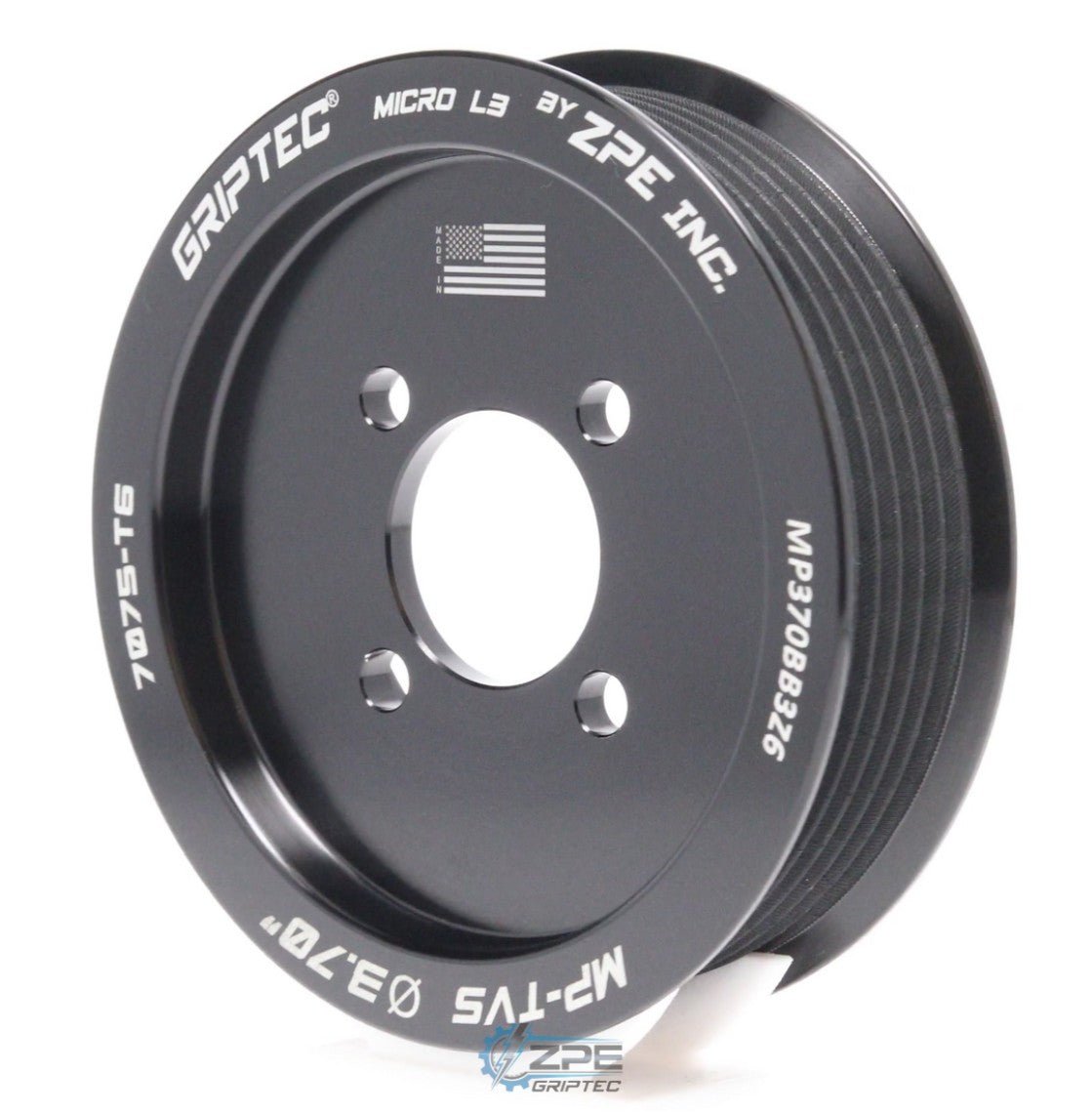 Griptec 6 Rib 3.70 Pulley for Magnuson 2300 - ICT Billet ZPE-MP370BB3Z6