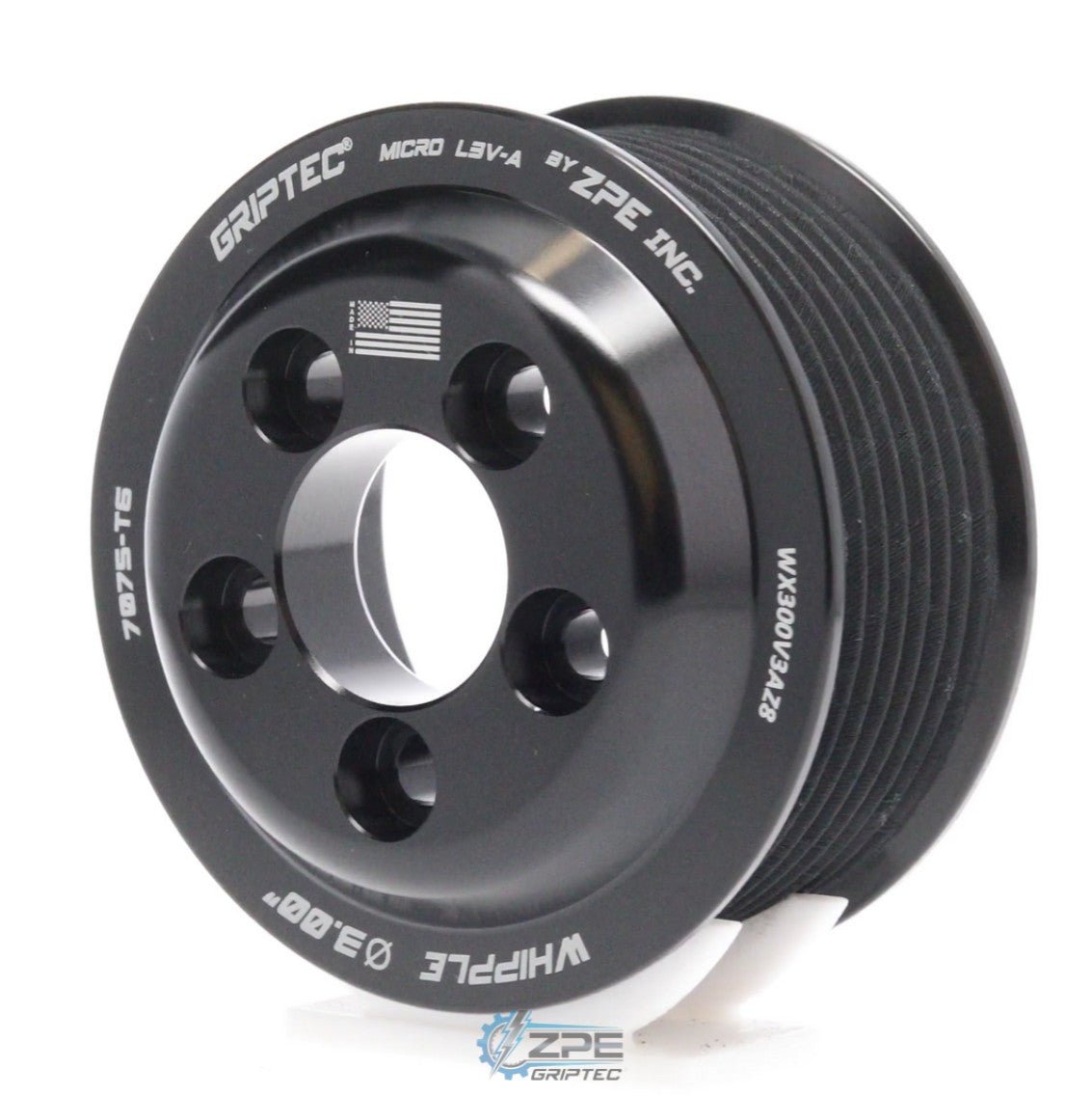 Griptec 8 Rib 3.00 Pulley for Whipple 3.0 LS - ICT Billet ZPE-WX300V3AZ8