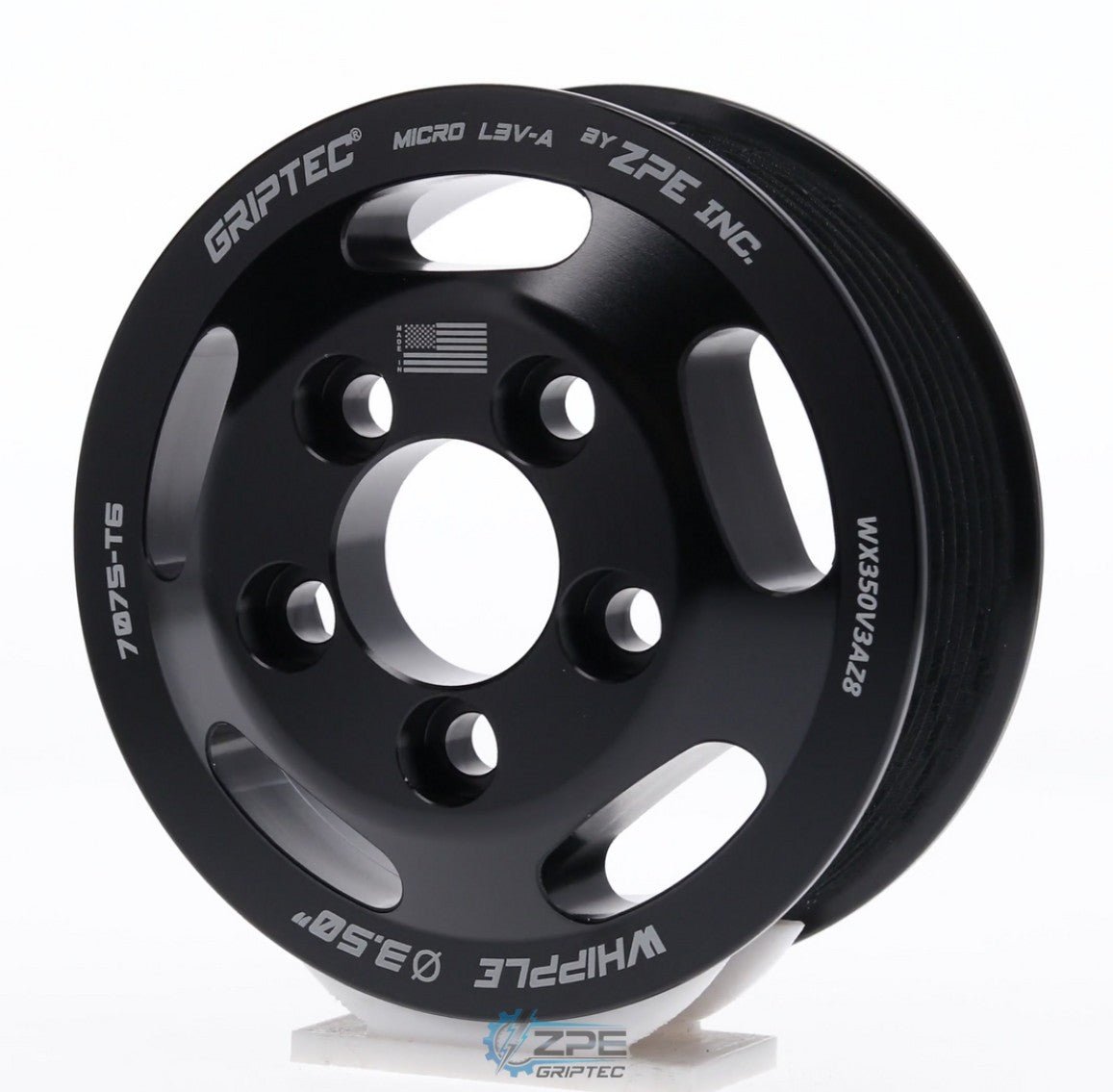 Griptec 8 Rib 3.50 Pulley for Whipple 3.0 LS - ICT Billet ZPE-WX350V3AZ8