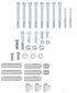 Hardware ONLY kit for BKT-LS01-E1-2 - ICT Billet BKT-LS01-E1-2 Hardware ONLY
