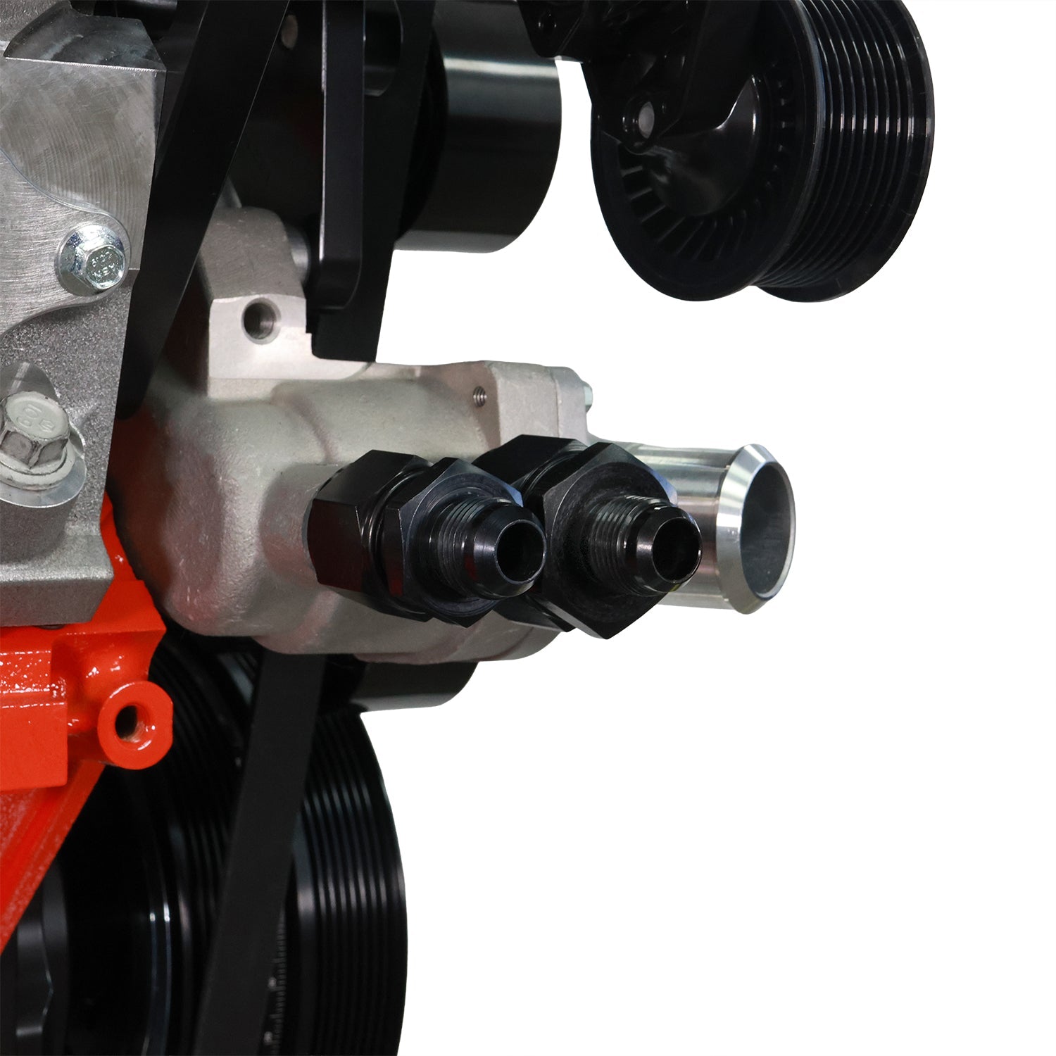 Heater Core 3/4 (.750) Hose Barb Outlet to - 10AN Adapter - ICT Billet F10AN750CP