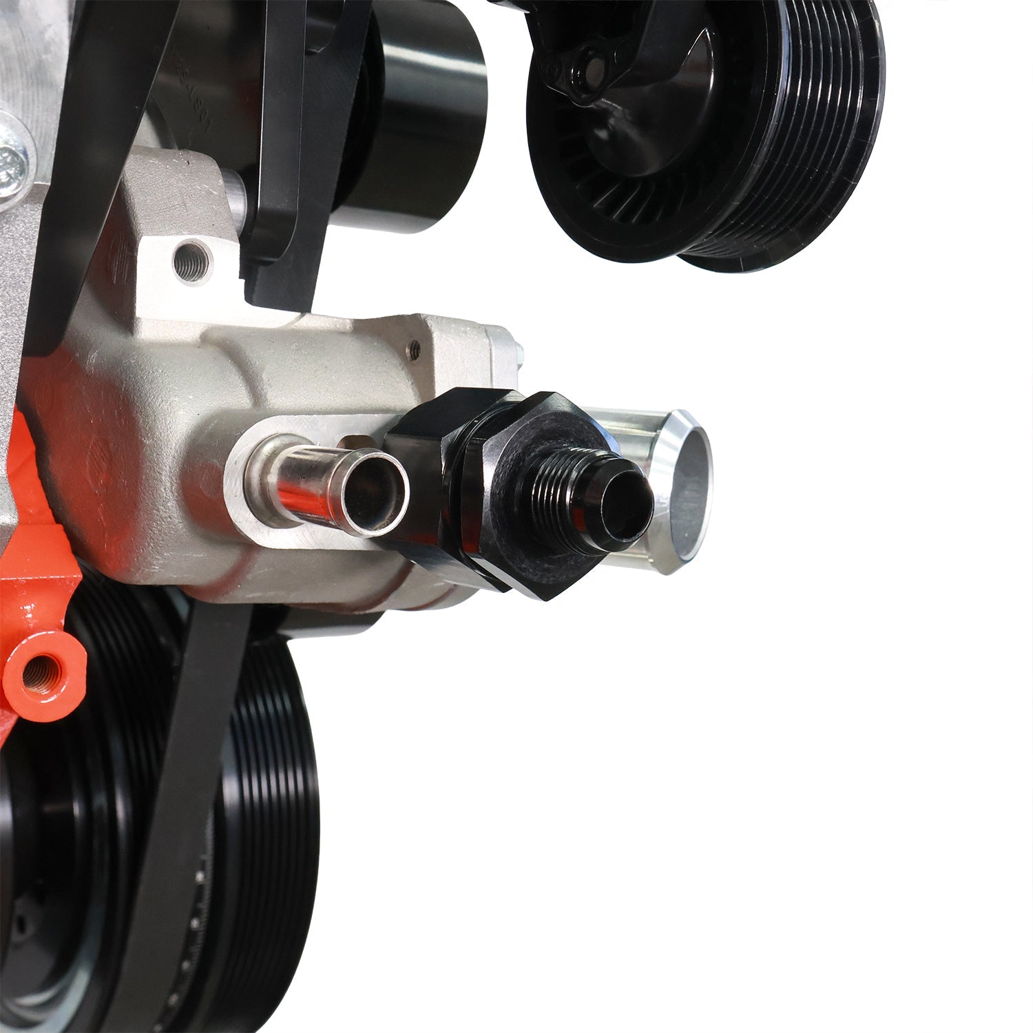 Heater Core 3/4 (.750) Hose Barb Outlet to - 10AN Adapter - ICT Billet F10AN750CP