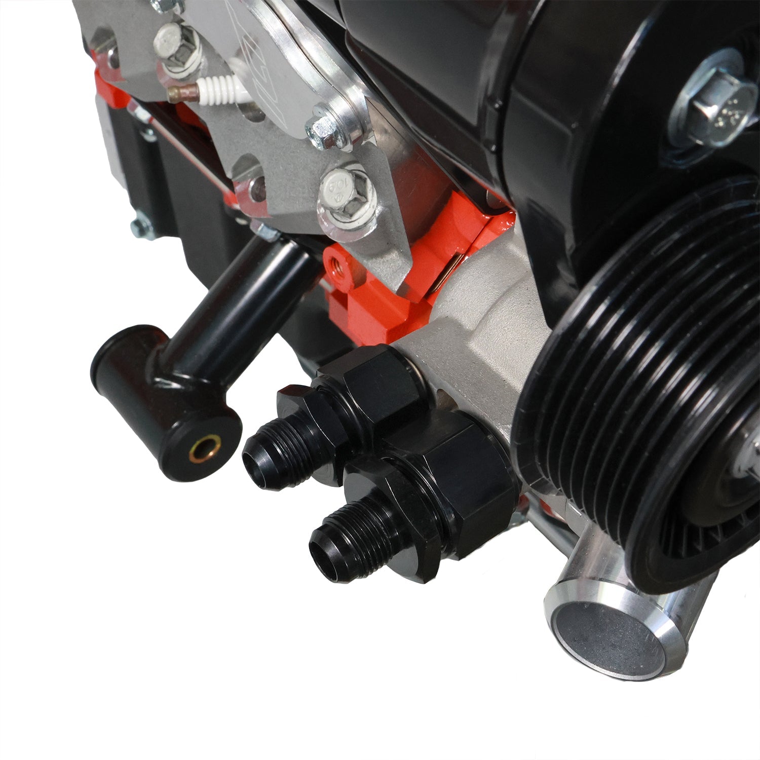Heater Core 3/4 (.750) Hose Barb Outlet to - 10AN Adapter - ICT Billet F10AN750CP