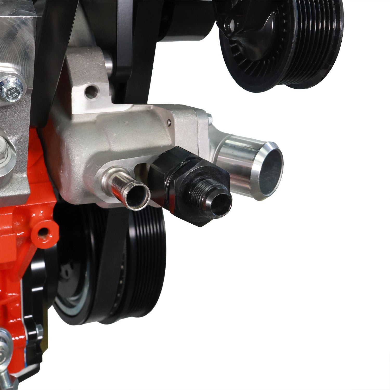 Heater Core 3/4 (.750) Hose Barb Outlet to - 10AN Adapter - ICT Billet F10AN750CP