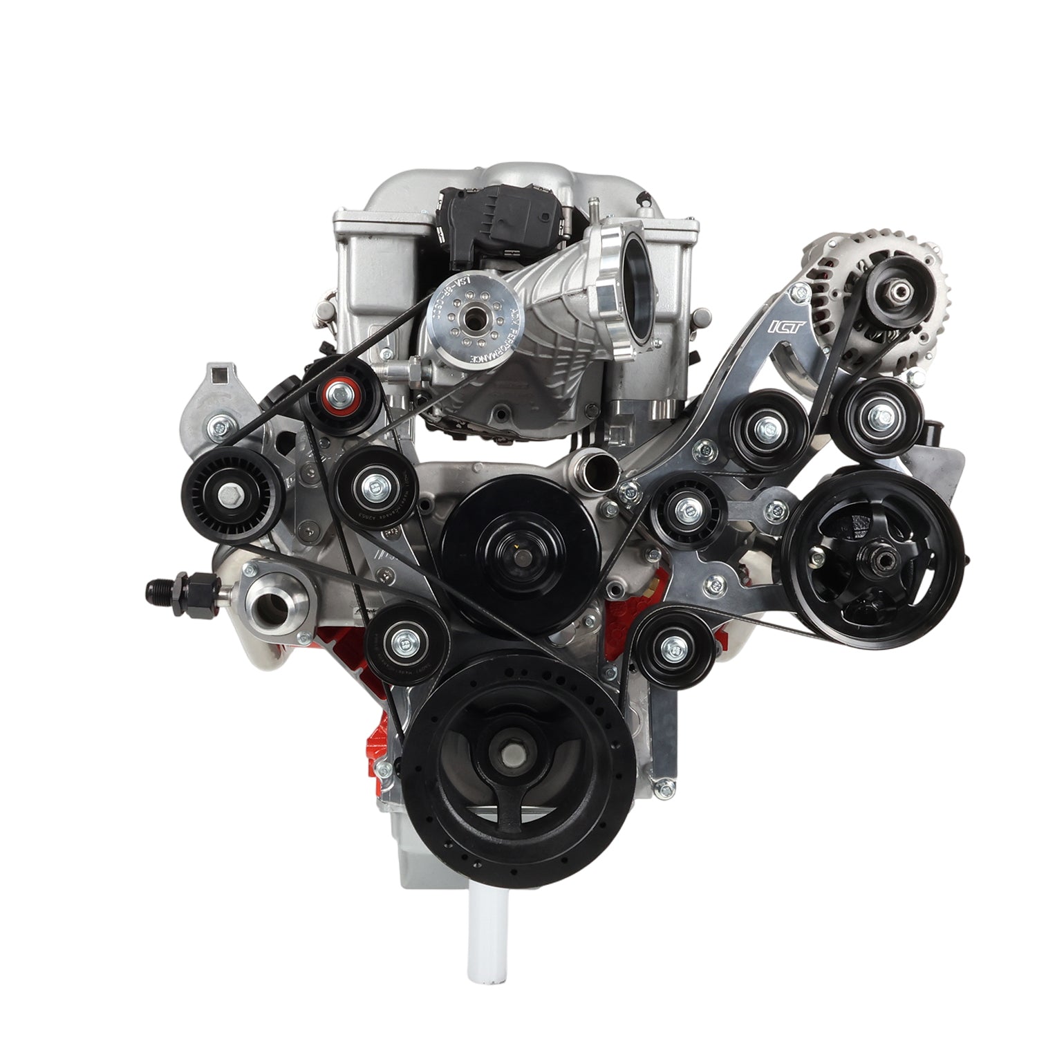 Hellcat Supercharger to LS Cathedral Head Adapter Kit - ICT Billet INA - LS1 - HC01