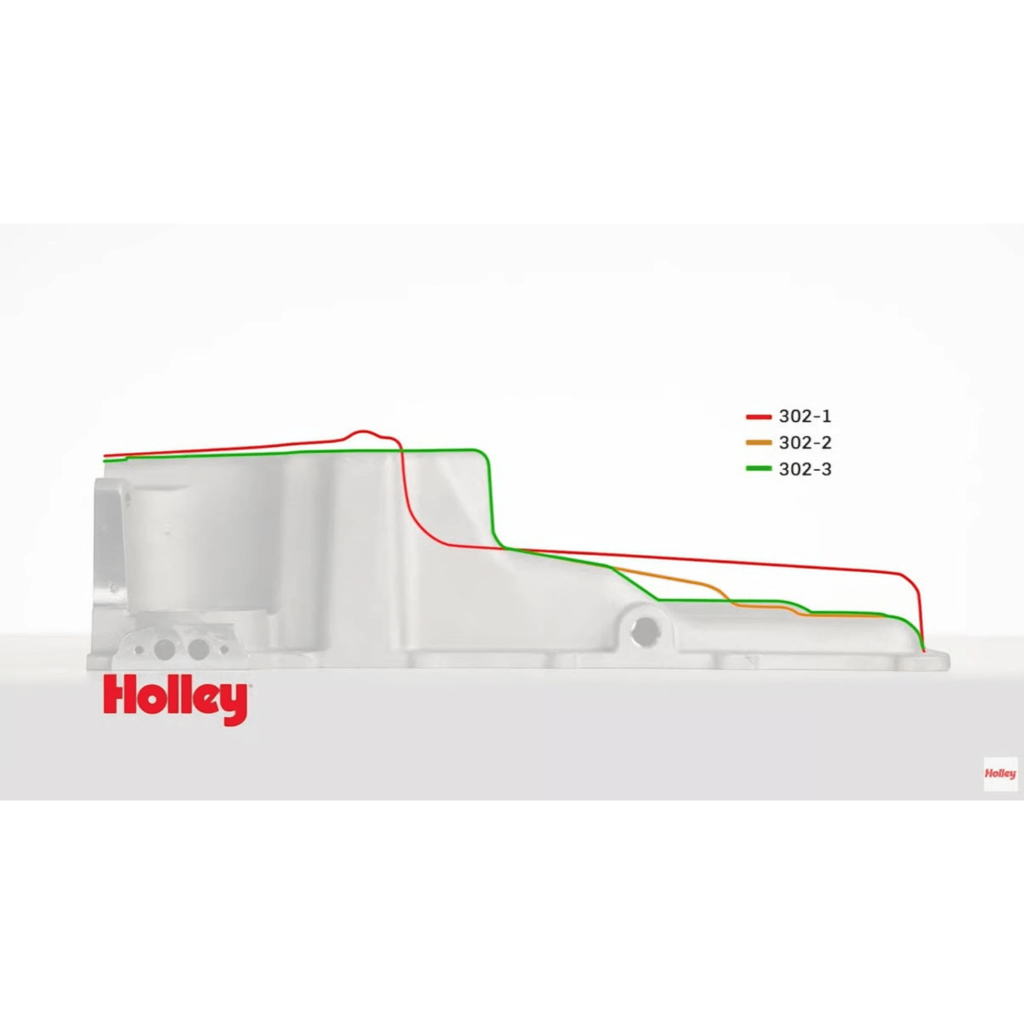 Holley 302-3 GM LS Swap Oil Pan - Black - Most Front Clearance - ICT Billet HLY-302-3BK