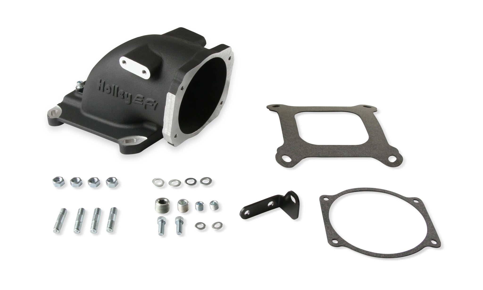 Holley 4150 Throttle Body Elbow– Black - ICT Billet HLY - 300 - 240BK