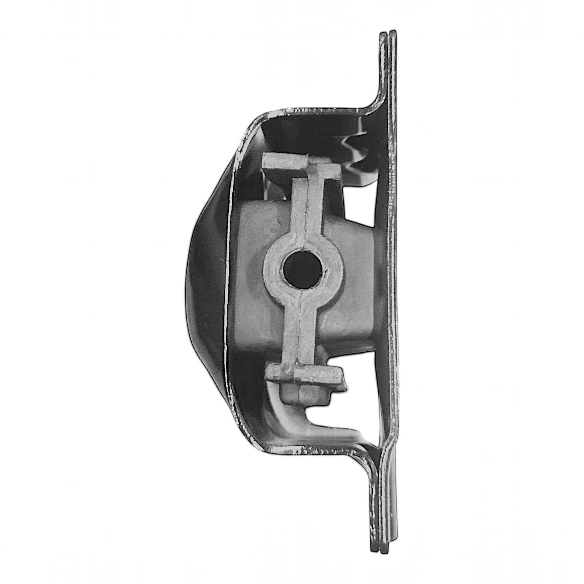 ICT Billet 3-bolt rubber engine mount for Chevrolet SBC and BBC clamshell applications, side view