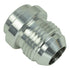ICT Billet 8AN male weld-on bung made from 6061-T6 billet aluminum with a 37-degree flare for custom fabrication.