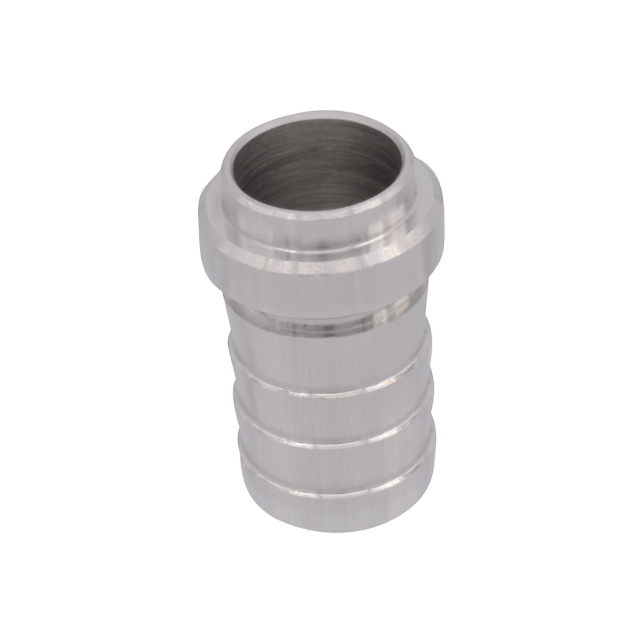 ICT Billet 3/4 inch aluminum weld barb fitting made from 6061-T6 billet aluminum for custom radiator fabrication