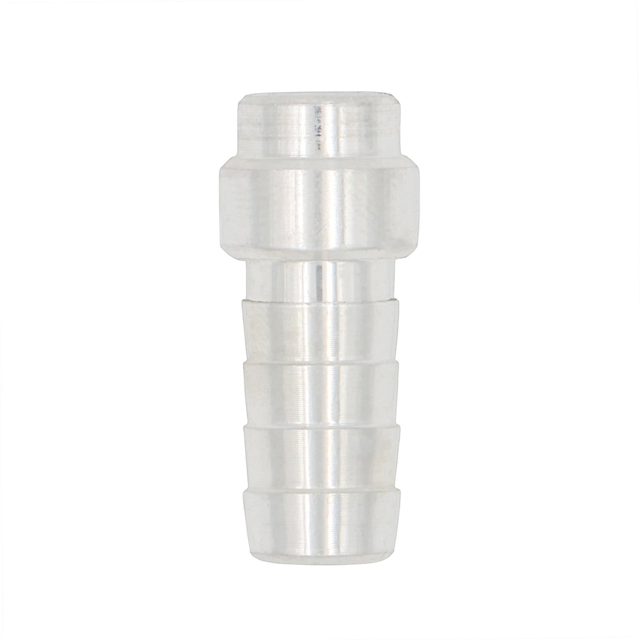 ICT Billet 3/8 inch aluminum weld barb fitting made from 6061-T6 billet aluminum for custom radiator fabrication