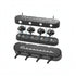 ICT Billet black 2-piece LS valve covers with Chevrolet branding and integrated ignition coil mounts