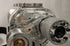 ICT Billet swing arm idler bracket and pulley for MOAB superchargers, featuring a polished aluminum finish.