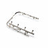 ICT Billet genuine GM LSA fuel rail assembly in metallic silver finish for high performance engine fuel delivery