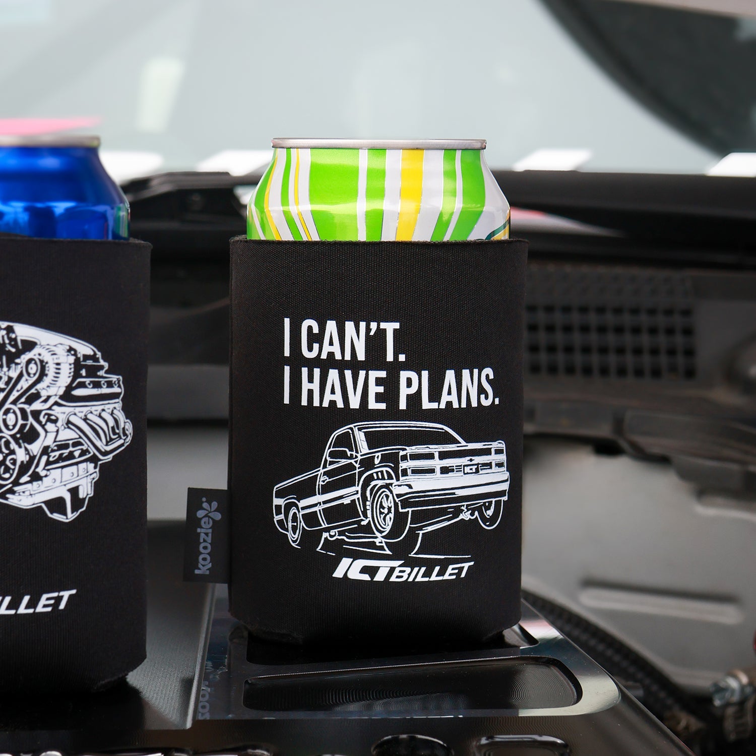 ICT Billet - Koozie Can Cooler - I Can't I Have Plans - ICT Billet KOOZIE-STANDARD-PLANS